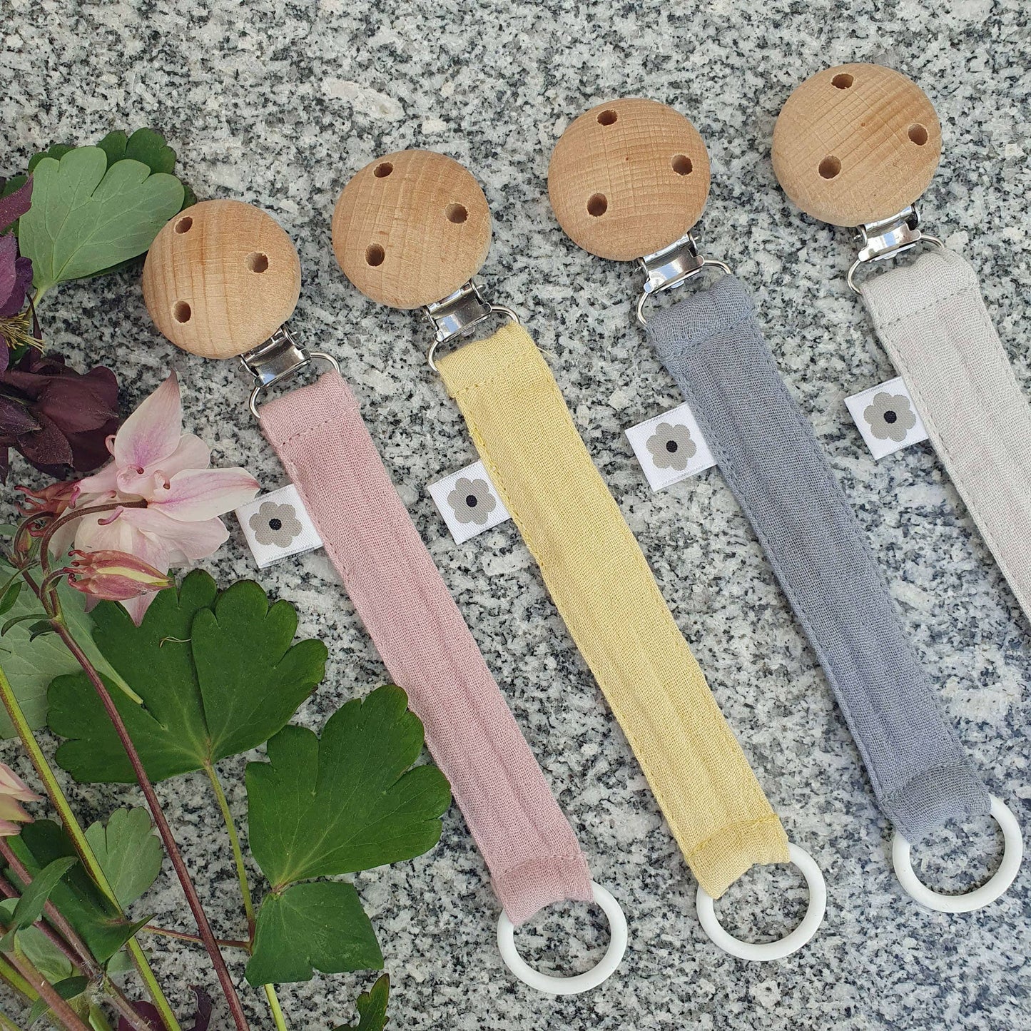 Summerville organic Ekologisk nappklämma Muslin Tradewinds