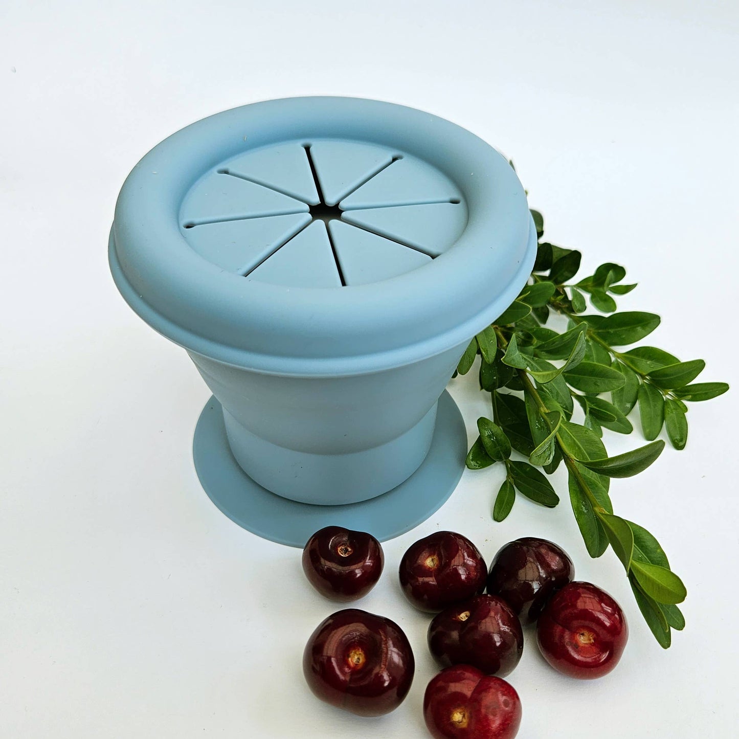 Summerville organic Snackpot silikon sten blå