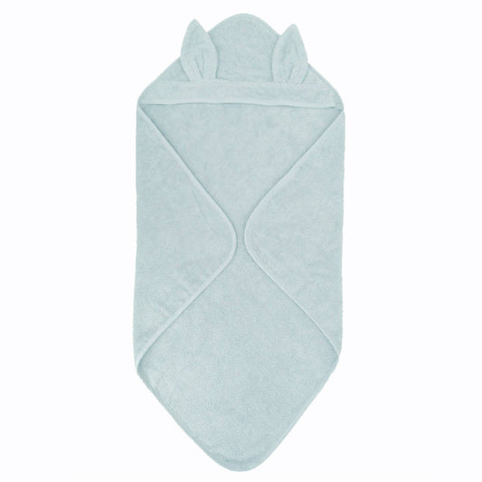Ekologisk babyhandduk med huva kanin safir
