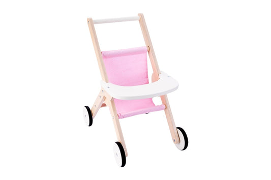 Dockvagn i rosa trä