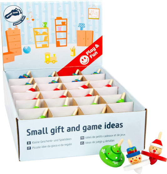 small foot Jul snurrande topp display | displayer | trä