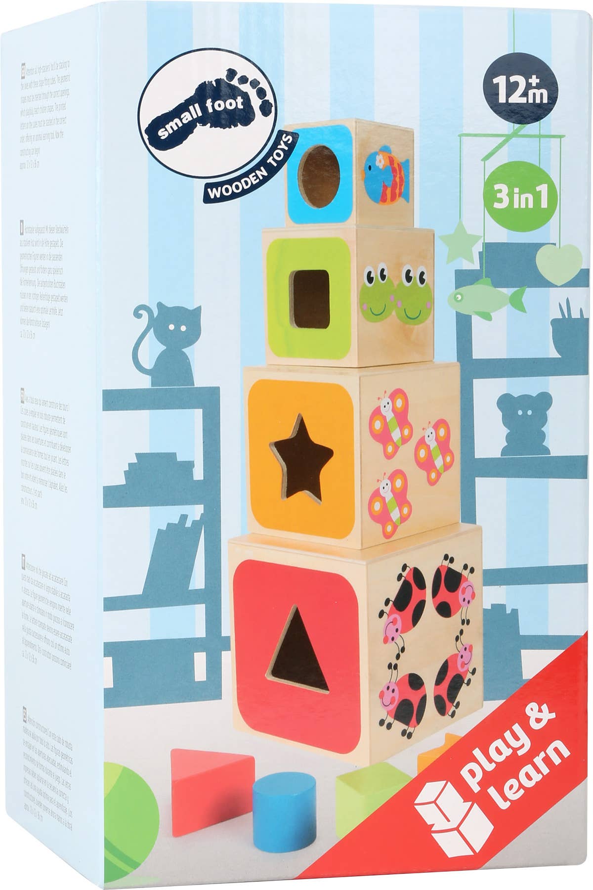 small foot small foot ABC Stacking Dice | Plug-in-spel | Trä