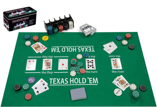 Pokerset med kort och 200 marker