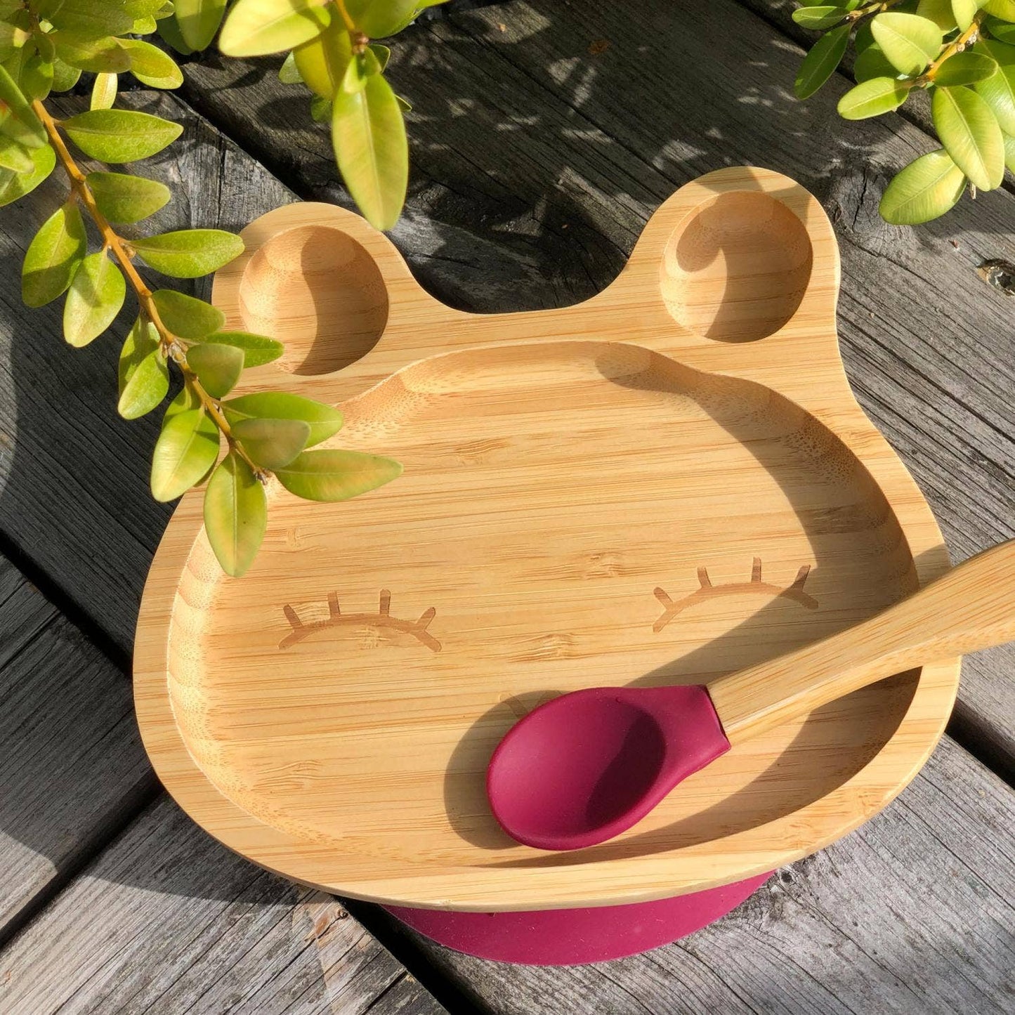 Barn Bambu Porslin Kanin Röd