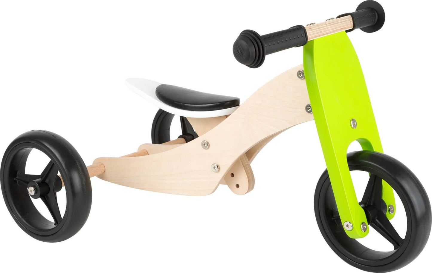 small foot Balanscykel Trike 2 In 1 Green | Hjul | Trä