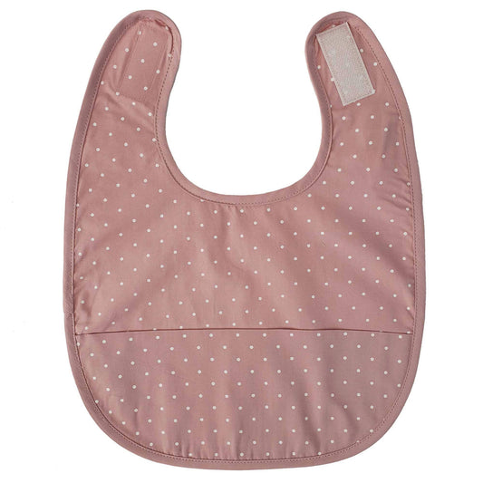 Ekologisk babyhaklapp Pale Mauve Dotty