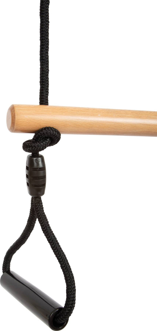 small foot small foot Trapezformad gunga med gymnastiska ringar ”Black Line” | gunga | trä