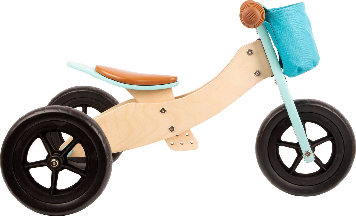 small foot Maxi 2 In 1 Turquoise Balance Trike | Hjul | Trä