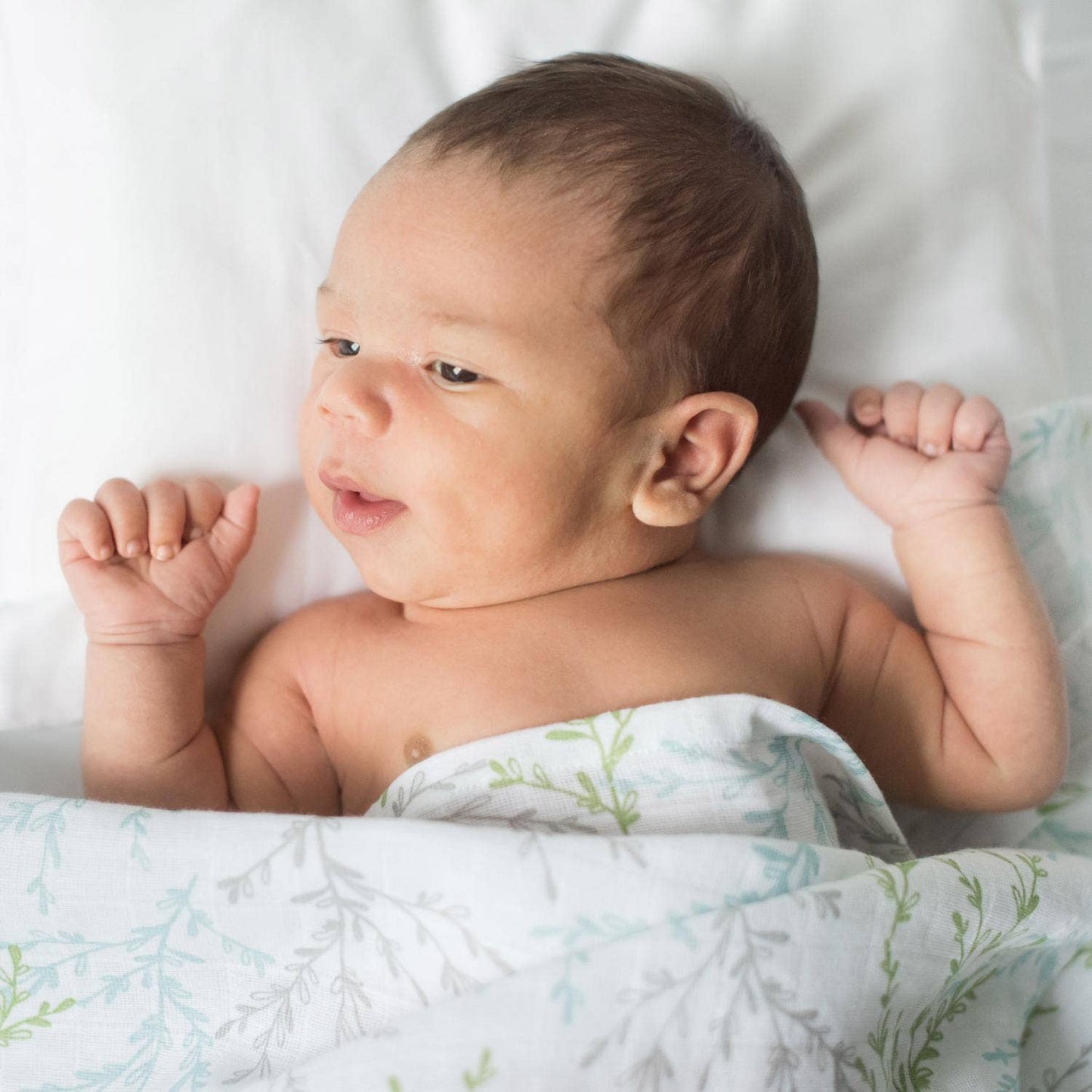 Ekologisk muslin swaddle filt Spring time