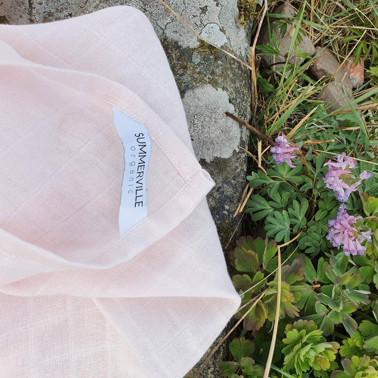 Summerville organic Ekologisk muslin swaddle filt blekrosa