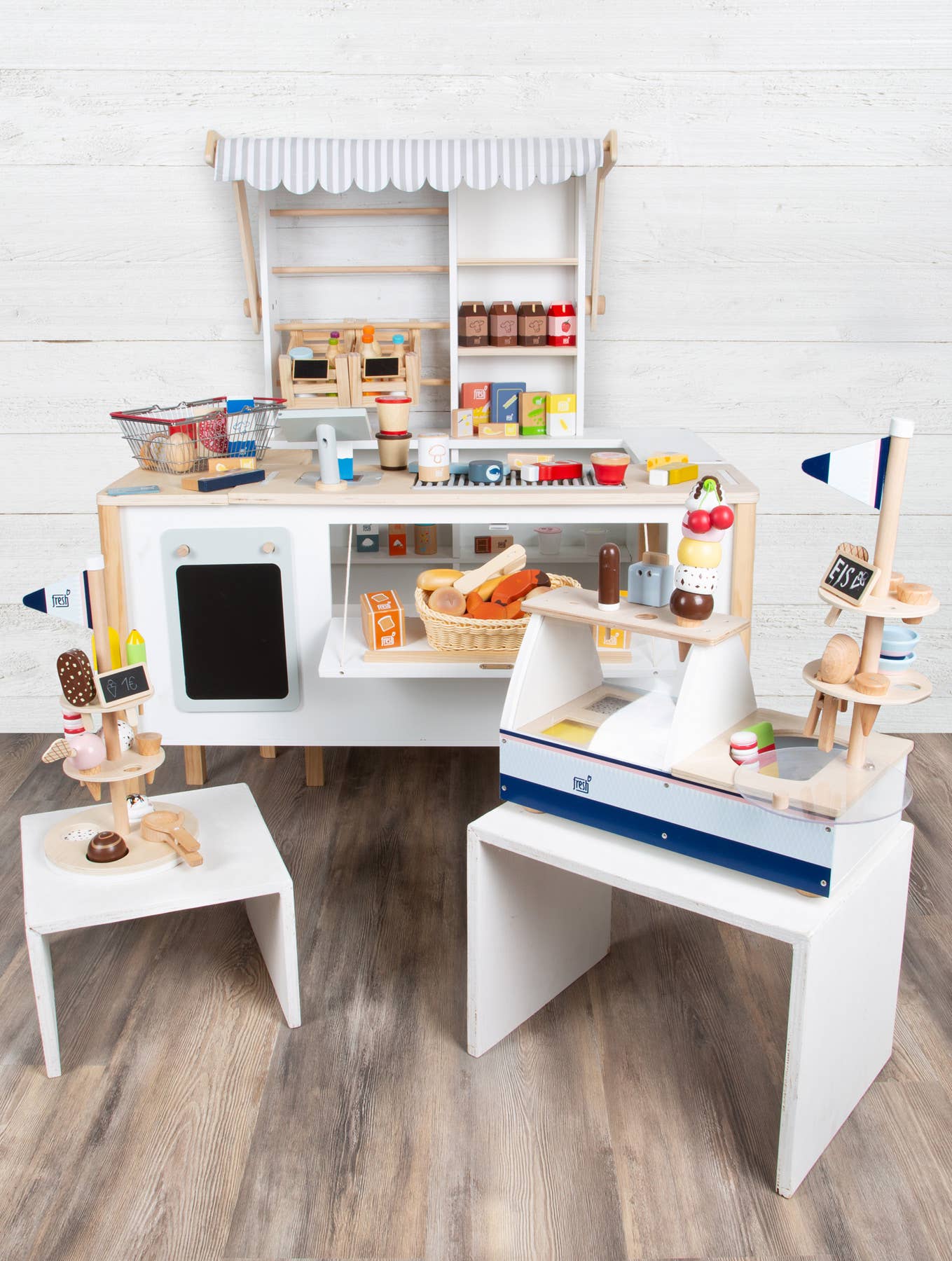 small foot small foot ”Färsk” bakning ingrediens set | Kaufmannstäden | trä