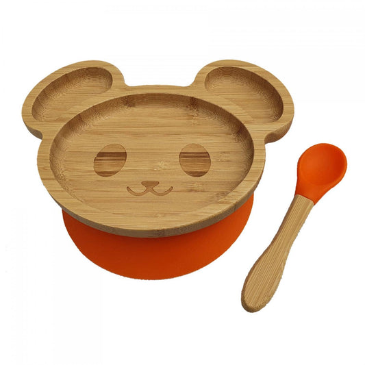 Barn Bambu Porslin Mus Orange
