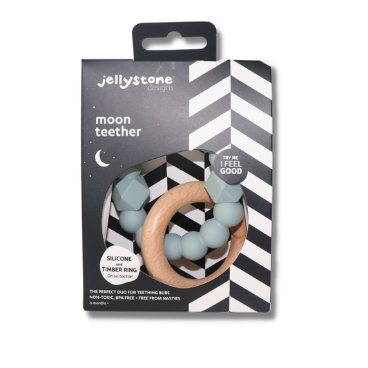 Jellystone Designs - Moon Teether - sage