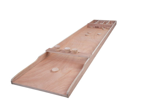 Shuffleboard i trä med 30 stenar