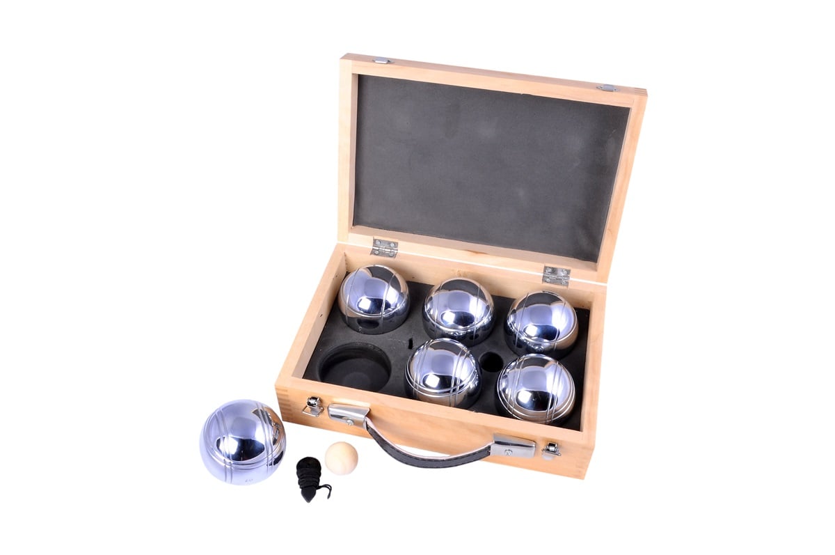 Jeu de Boule set i träfodral