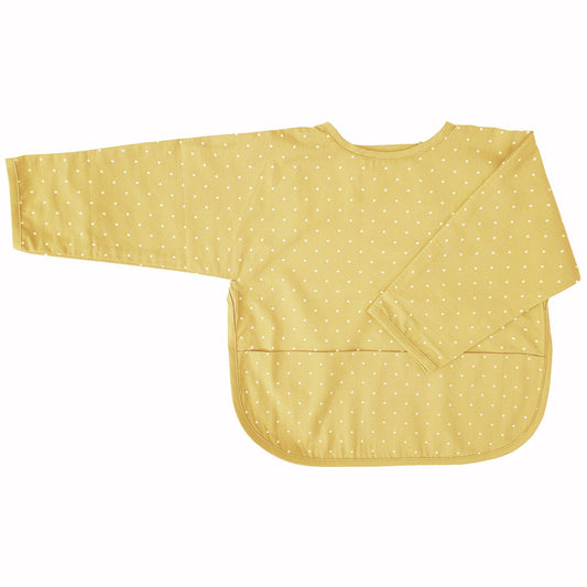 Ekologisk babyhaklapp med ärmar Sun Yellow Dotty
