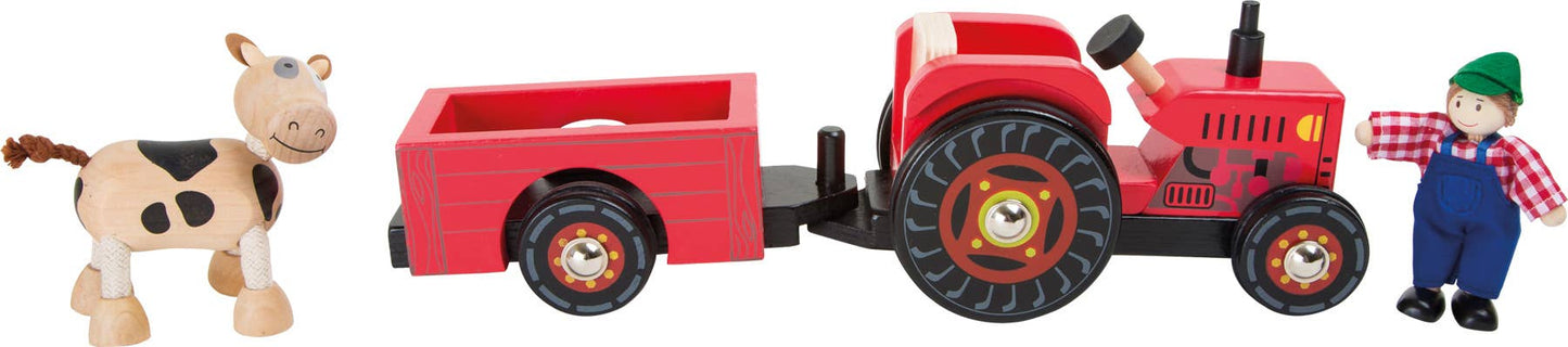 small foot Traktor Med Trailer ”Farm” | Spelvärldar | Trä