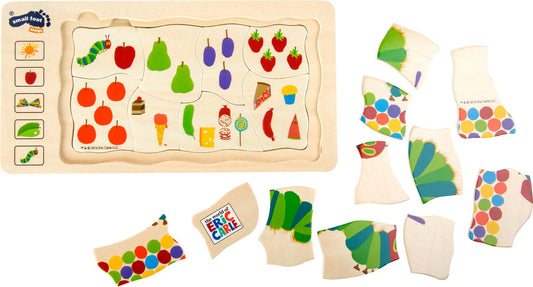 small foot Det mycket hungriga Caterpillar Layer Puzzle | Pussel | Trä