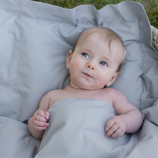 Summerville organic Örngott 2 st baby grå klassisk GOTS