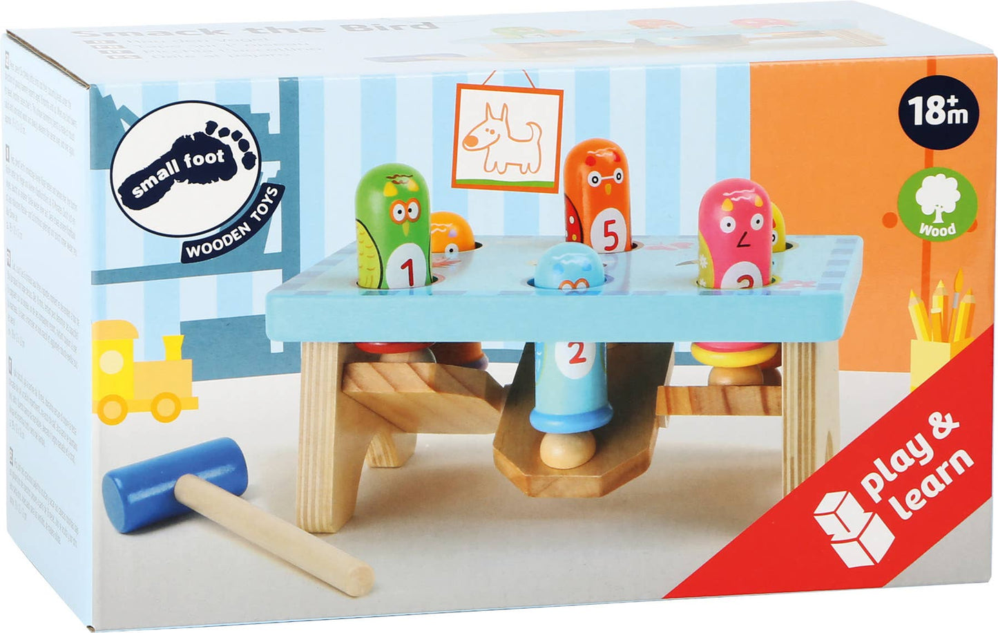 small foot Knackar spel Hau den Vogel | Knocking spel | trä