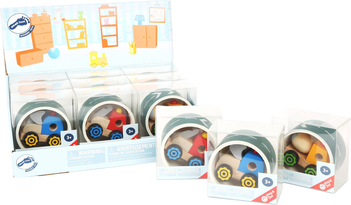 small foot Highway set med träbil