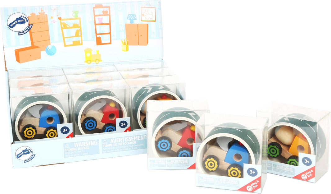 small foot Highway set med träbil