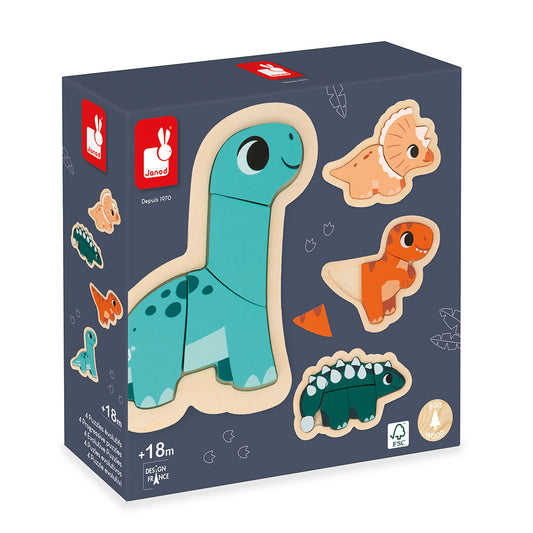 Puzzle - 4 Progressive - Dino