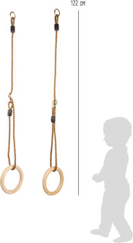 small foot Trä gymnastiska ringar