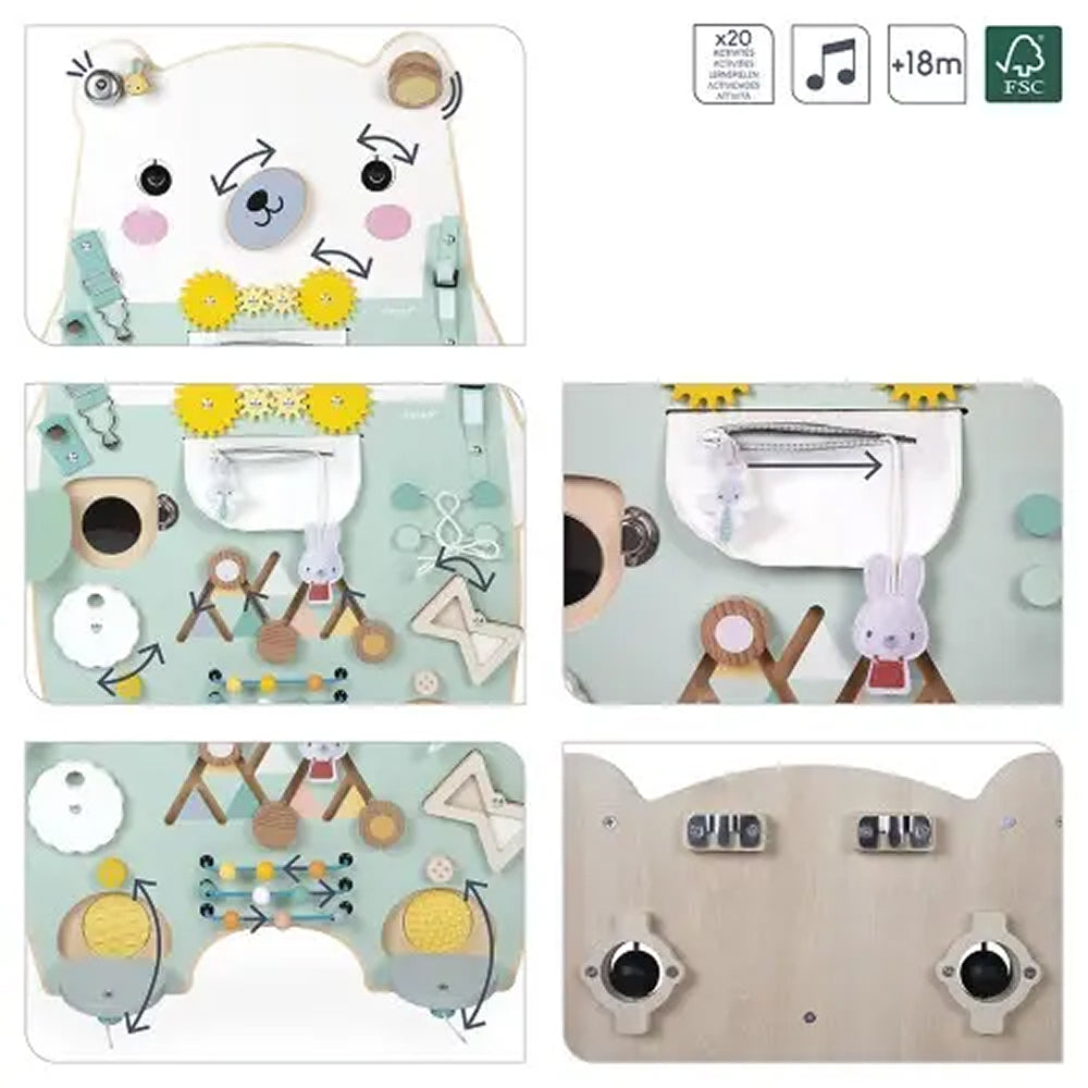 Janod - Pure - Bear Activity Board