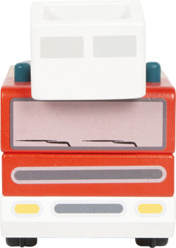 small foot Brandbil i trä med stege