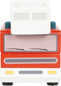 small foot Brandbil i trä med stege