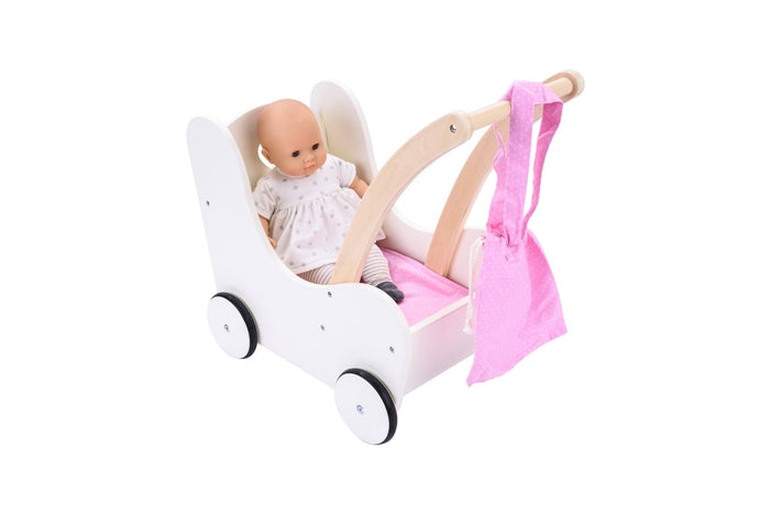 Engelhart - Dockrullator rosa och vit