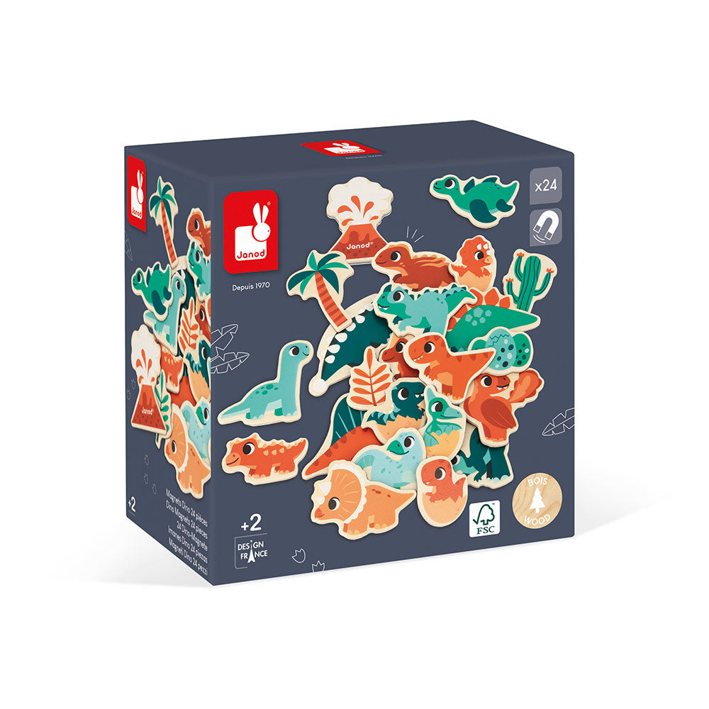 Dino Magnets - Wood (24 pieces)