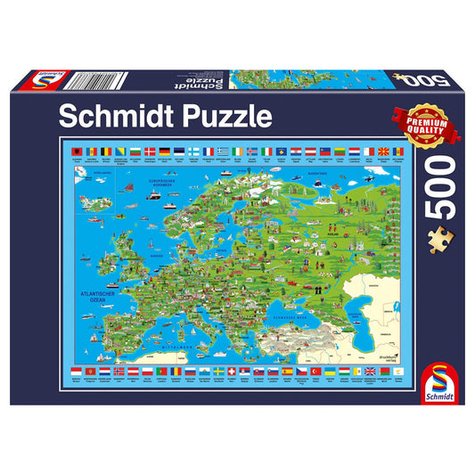 Puzzle - Discover Europe (500 pieces)