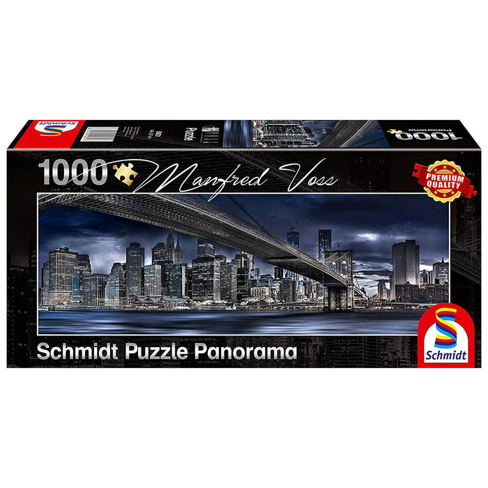 Puzzle - Manfred Voss - Panorama: New York - Dark Night (1000 pieces)