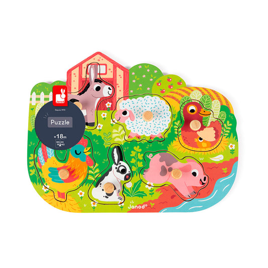 Happy Farm Puzzle - Wood (6 pieces)
