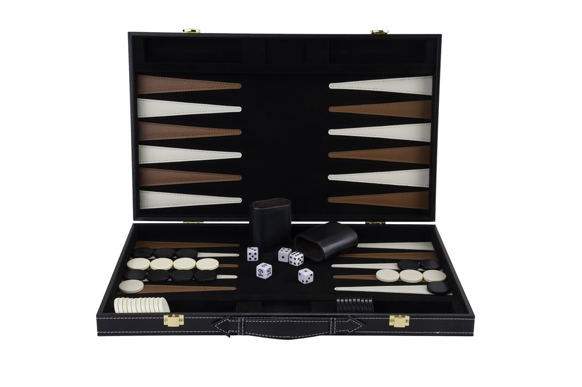 Backgammon brun/elfenben