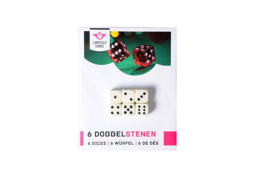 6 tärningar på kort