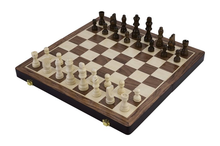 Schack och backgammon hopfällbart