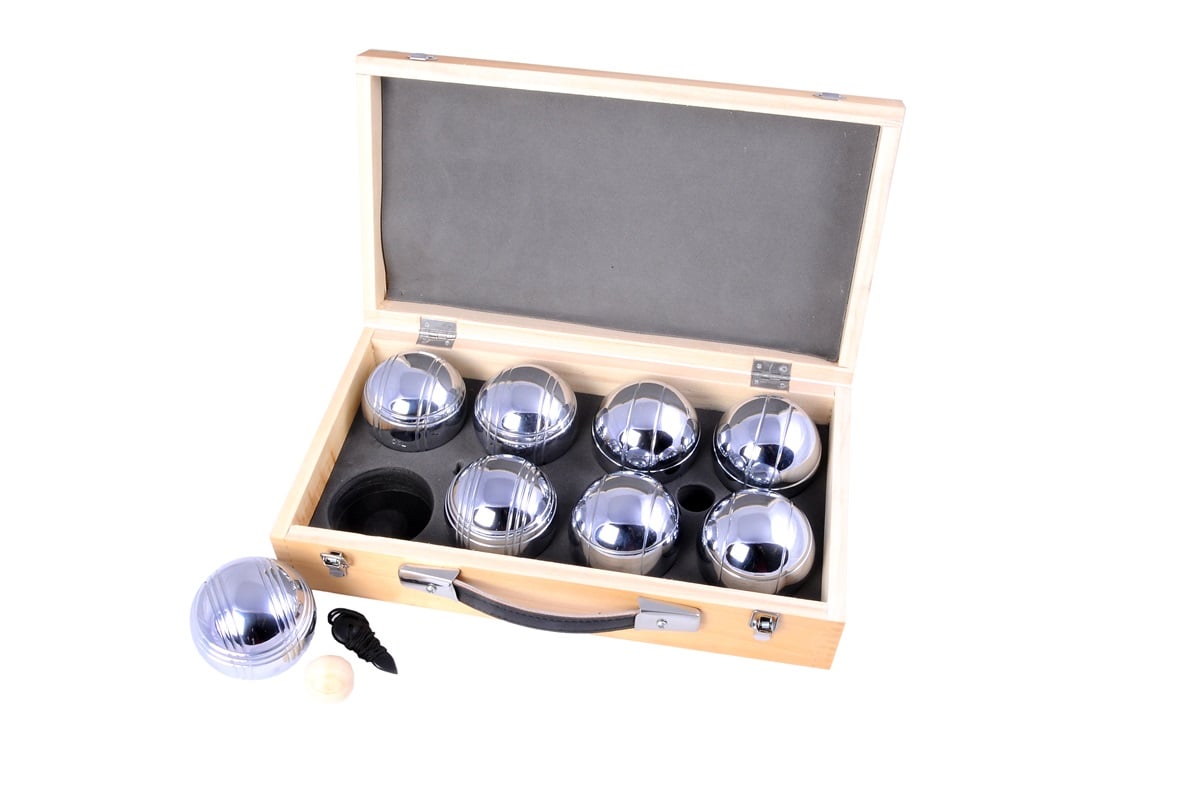 Jeu de Boule set i träfodral