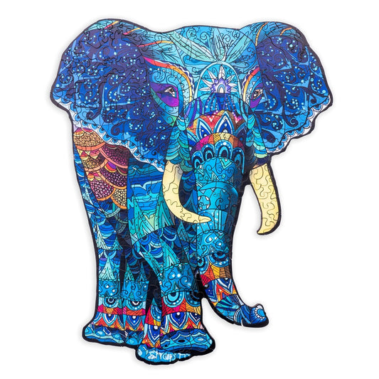 Träpussel Elefant