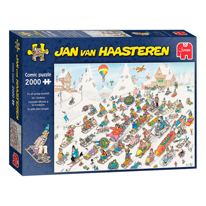 Jan Van Haasteren Puzzle - Its All Going Downhill (2000 pieces)