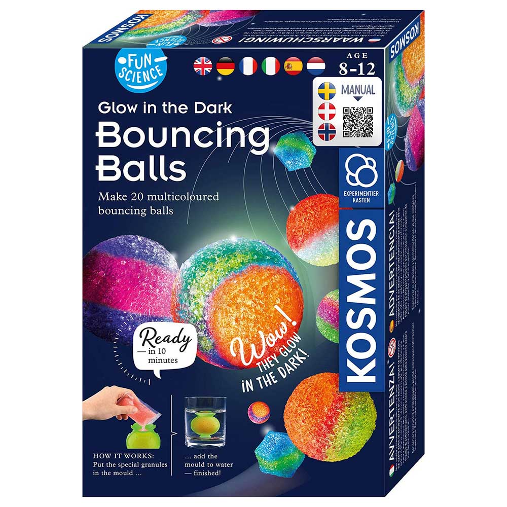 Kosmos - Fun Science - Glow in the Dark Bouncing Balls (DA/SE/NO/EN)