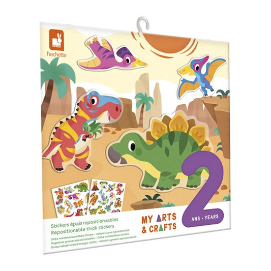 Repositionable Thick Stickers - Dinosaurs - 2 Years