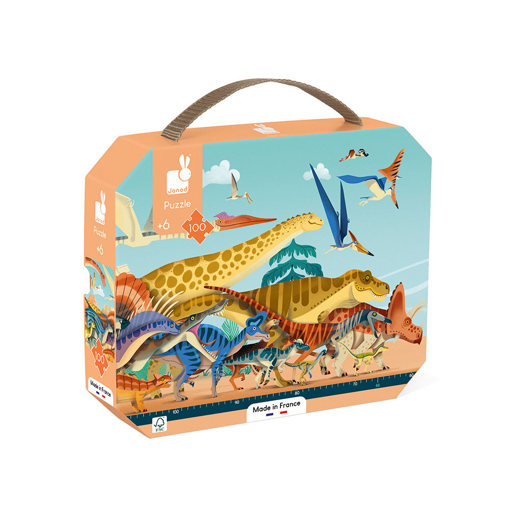 Janod - Panoramic Dino Puzzle (100 pieces)