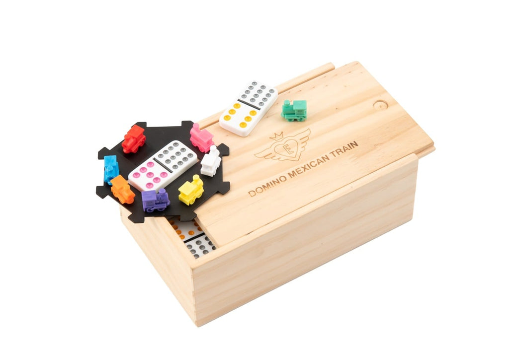 Engelhart - Domino dubbel 12 i trälåda