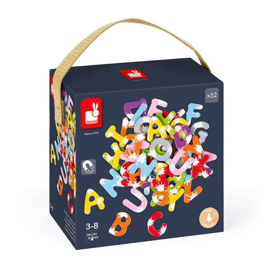 Set of 52 Splash Letter Magnets (wood)