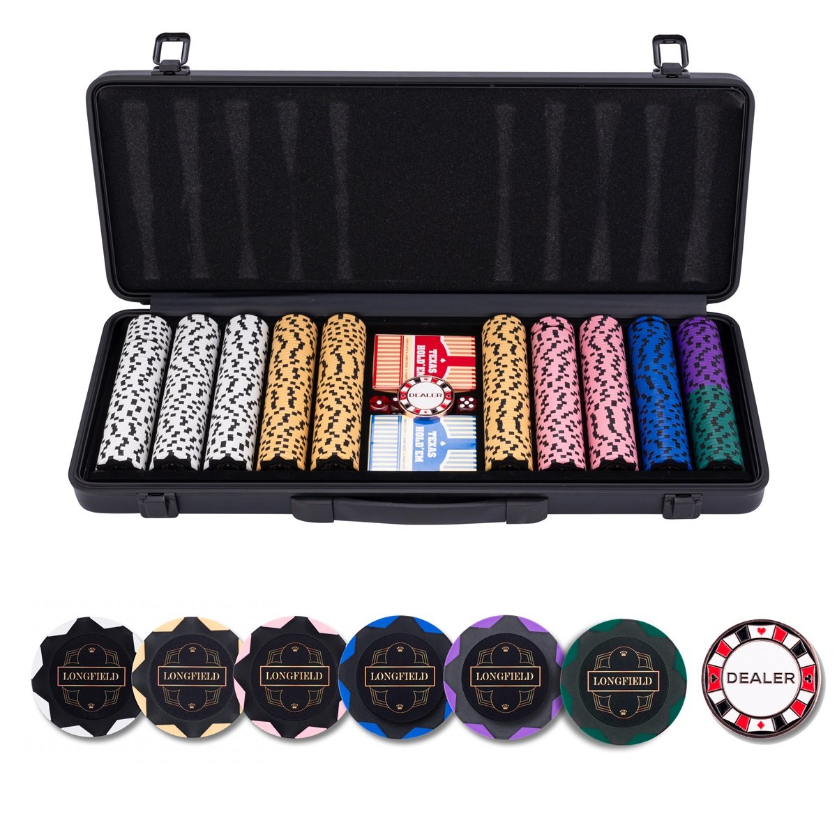 Pokerset svart fodral 500 marker (14 gram)